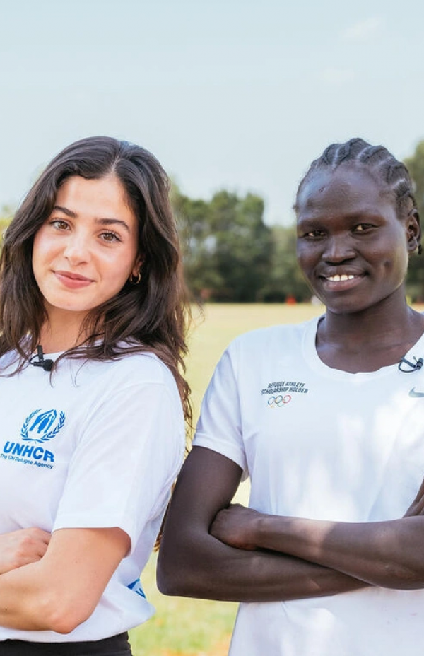 Yusra Mardini, atleta olímpica e Embaixadora da Boa Vontade do ACNUR, apela ao acesso dos refugiados ao desporto 