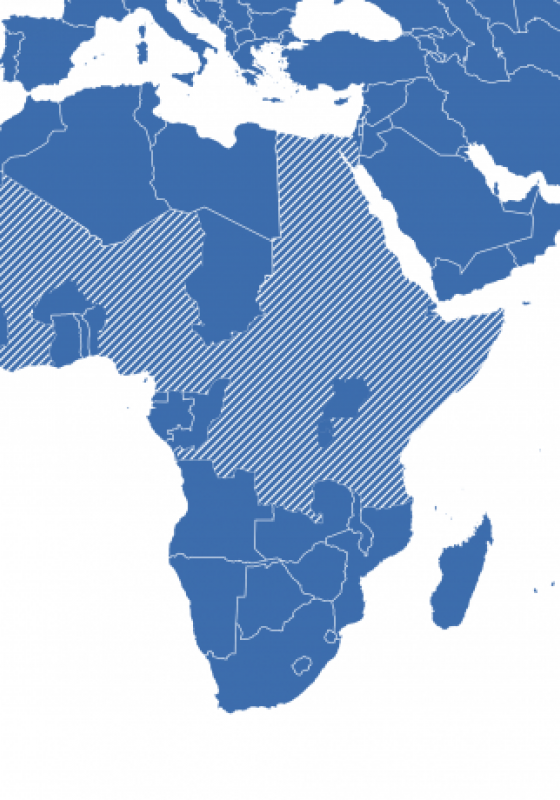 mapa África refugiados